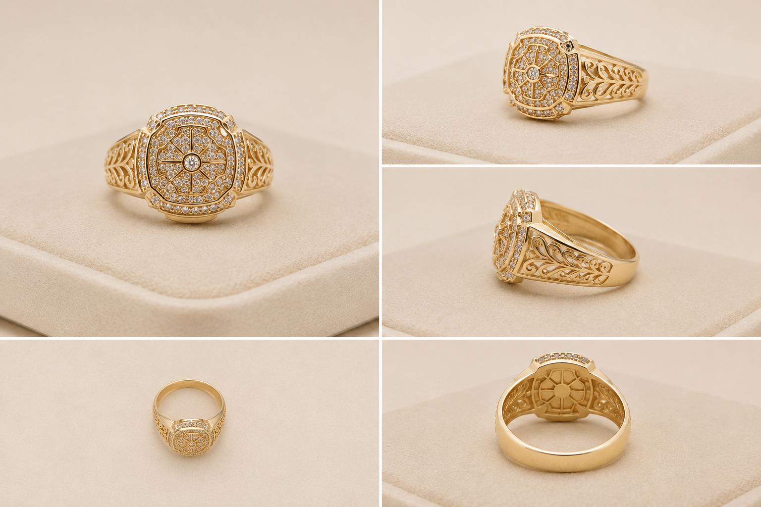 Anillo para Hombre en Oro 10K con Diseño Elegante