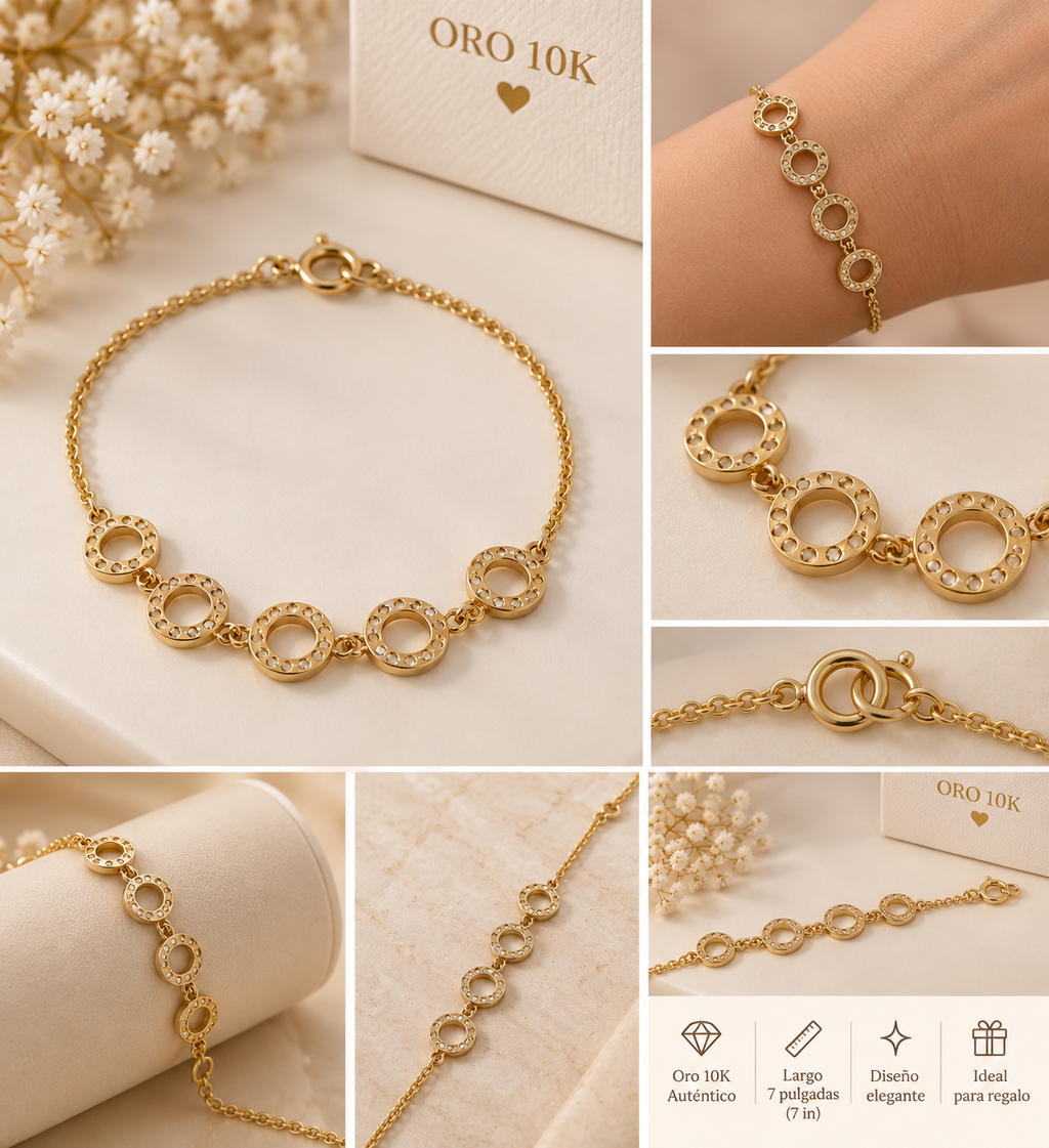 Pulsera de Oro 10K – 7 pulgadas