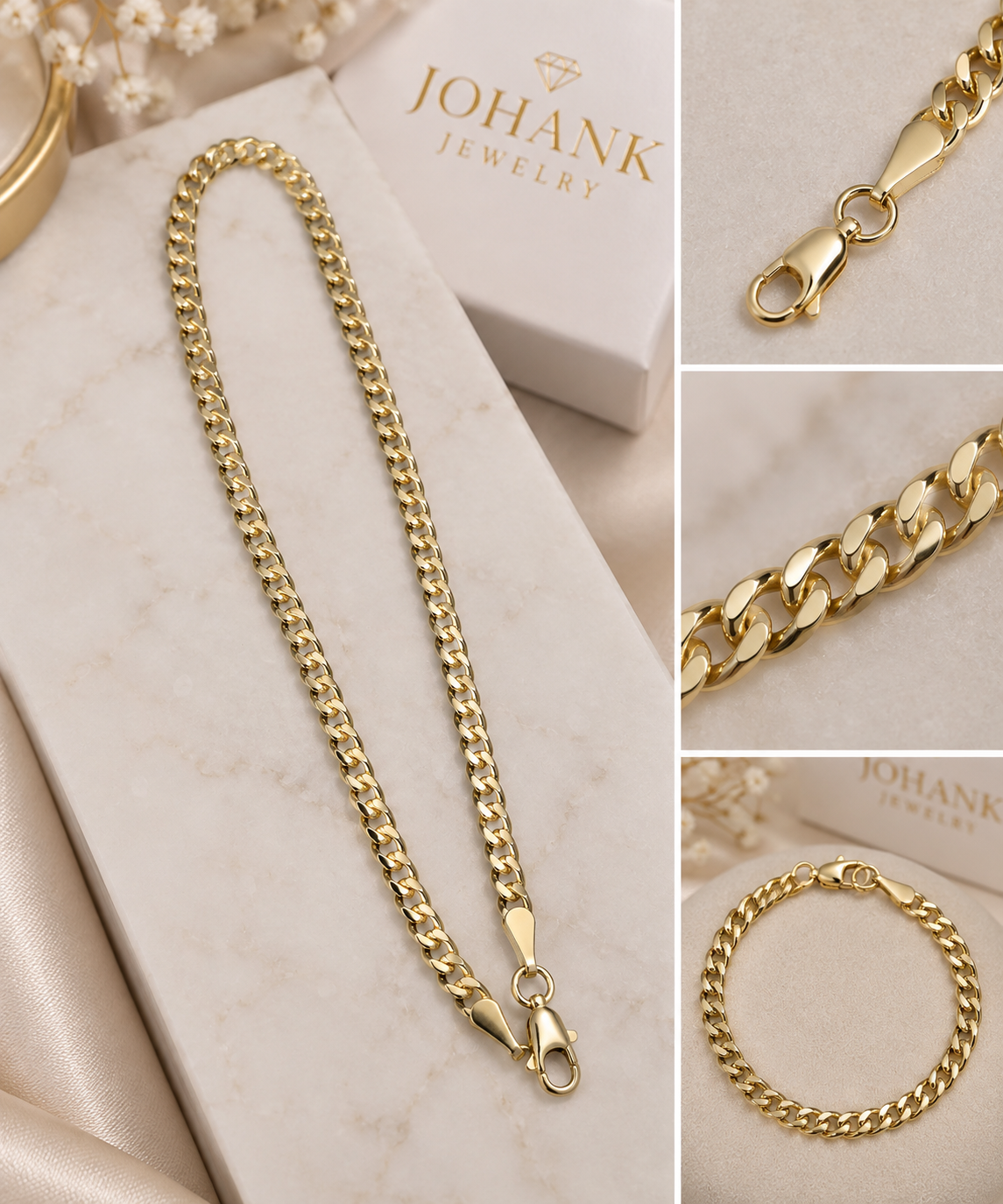 Pulsera Cubana de Oro 10K
