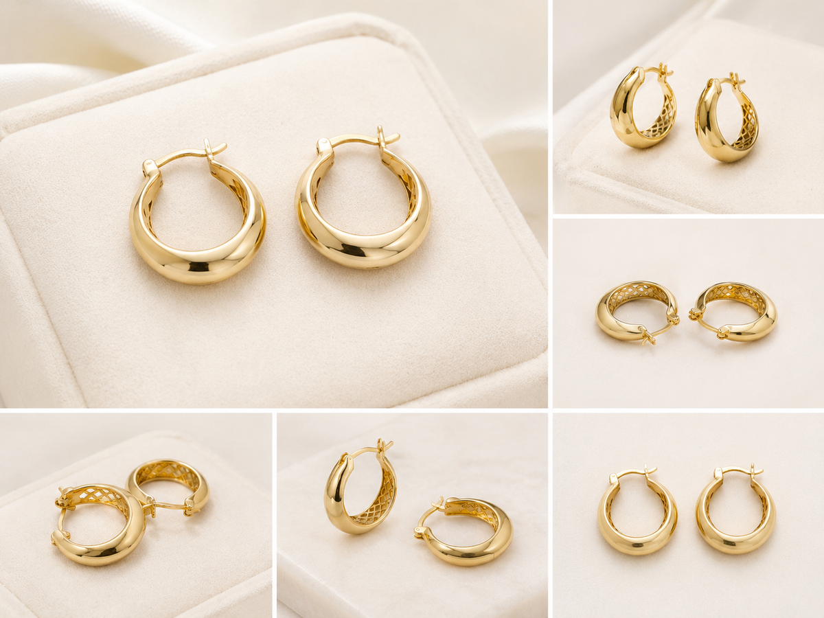 Set de Argollas de mujer Oro 10K