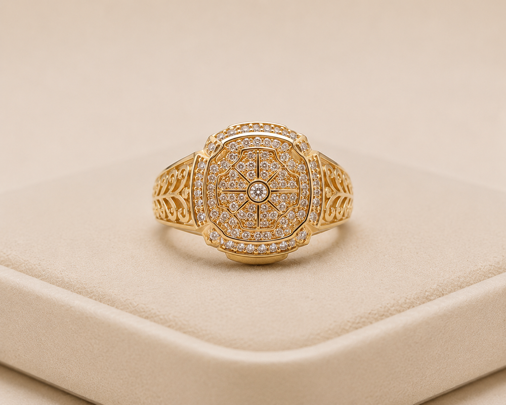 Anillo para Hombre en Oro 10K con Diseño Elegante