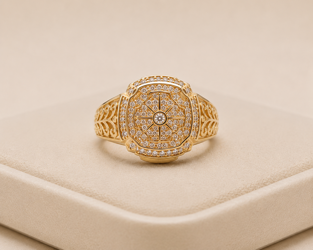 Anillo para Hombre en Oro 10K con Diseño Elegante