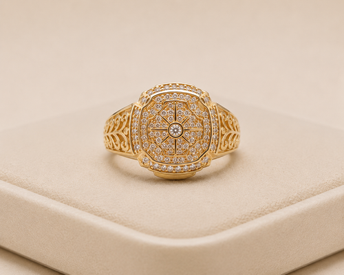 Anillo para Hombre en Oro 10K con Diseño Elegante