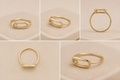 Anillo para Mujer en Oro 10K con Detalle Ovalado y Piedra