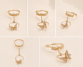 # Anillo para Mujer en Oro 10K con Mariposa y Flores