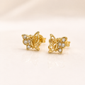 Aretes de Mariposa en Oro 10K
