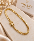 Pulsera Cuban Link de Oro 10K con Cierre Decorativo