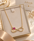 Collar de Oro 10K – Dije Infinito con Corazón