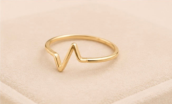 Anillo para Mujer en Oro 10K con Diseño de Latido