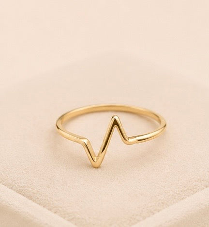 Anillo para Mujer en Oro 10K con Diseño de Latido