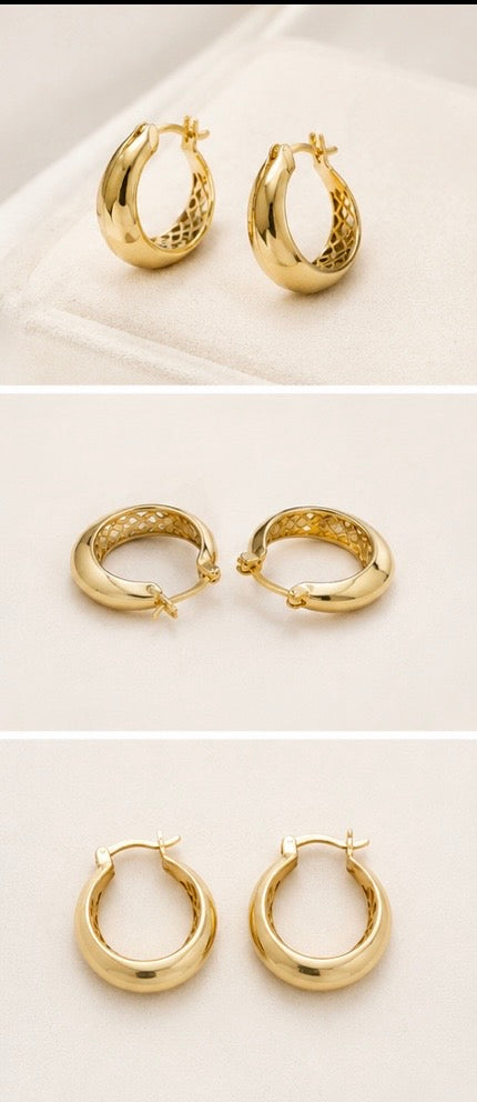Set de Argollas de mujer Oro 10K